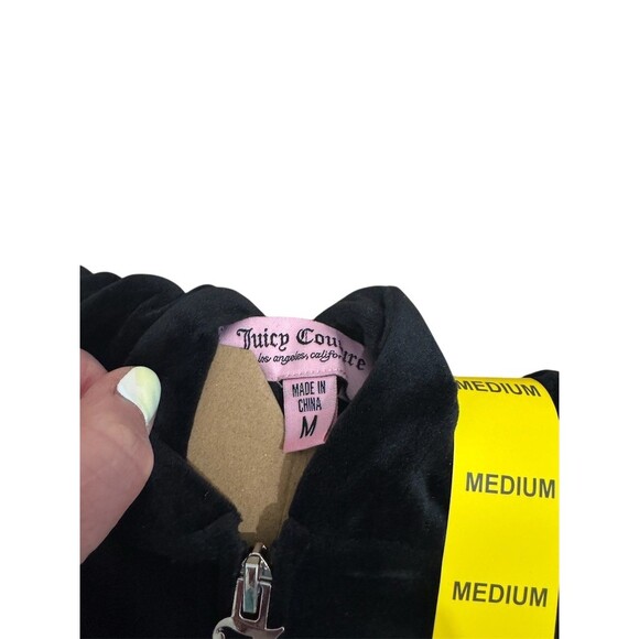 Juicy Couture x Mean Girls Hoodie Track Jacket Womens M Black Full Zip - Picture 3 of 3